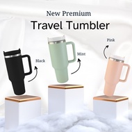 Premium 1.2 litre (40oz) Thermal Tumbler Flask with Straw Lid, Double-wall vacuum, Stainless Steel. 