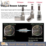 With Catalyst Car CEL Fix Check Engine Light Eliminator Adapter Oxygen M18X1.5 O2 Sensor M8×1.5
