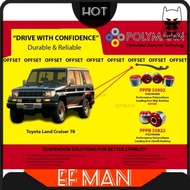 POLYMANN TOYOTA LAND CRUISER LJ78 LJ79 OFFSET PARANG BUSH LC2 FRONT REAR POLYURETHANE PU BUSH SILICO