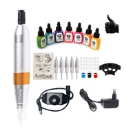 Rotary Tools Tattoo Machine Set - 1 Piece Tattoo Machine with 7 x 15 ml Professional Tattoo Rotary T