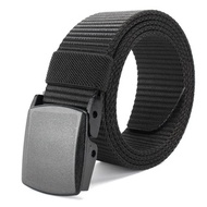 Men Belt 3.2cm 3.8cm Wide Plus Size Nylon Canvas Breathable Military Tactical Long Belt for Men Practical Sport Waist Belt with Plastic Buckle