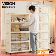 VISION 50-80cm Storage Cabinet Organizer Multipurpose Foldable Storage Box Double Storage Cabinet