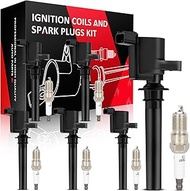SCITOO 6 ignition coils with 6 iridium Spark Plugs for ford for Mazda for Mercury 500 Freestyle for 
