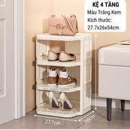 Kệ giày dép nhiều tầng giá để giầy gấp gọn đa năng dễ dàng tháo lắp chất liệu nhựa PP Huvi Home