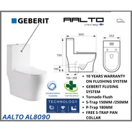 AALTO 8090 TORNADO FLUSH TOILET BOWL WITH GEBERIT SYSTEM