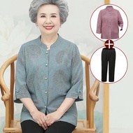 Elderly Clothes Female 60 Years Old 70 Grandma Shirt Middle-aged Elderly Mother Spring Clothes Elder
