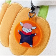 Cosplay Puppy Keychain | Halloween Keyring | JJK Yuji Inspired Keychain | Fluorescent Orange Keyring