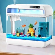 Intelligent Goldfish Set New Tank Humidification Living Room Small Aquarium Mini Glass Desktop Home 