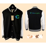 Crypto Currency Tokocrypto Exchange Varsity Baseball Jacket