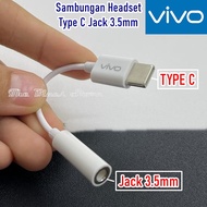 Vivo Jack Audio 3.5mm Sambungan Headset Vivo Type C Original For Vivo iQOO 13 iQOO 12 iQOO 12 Pro iQ