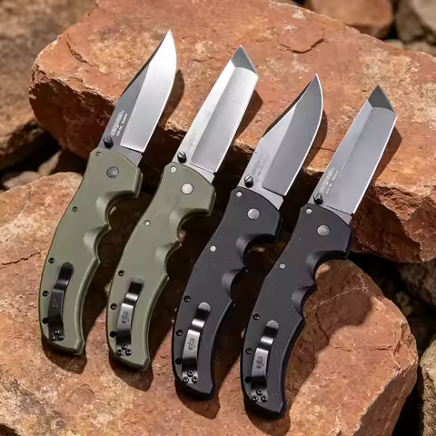 Recon 1 Folding Knife G10 Handle Multifunctional EDC Tool Outdoor Camping Survival Pocket Knife Gift