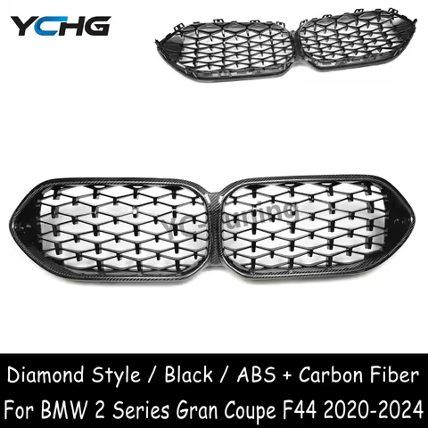 F44 ABS Carbon Fiber Diamond Style Front Bumper Grille for BMW 2 Series Gran Coupe F44 M235i 216i 21