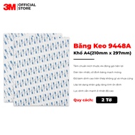 3M 9448A Thin Double Sided Tape Transparent Color 0.15mm Thick A4 Size (210mm x 297mm) / 2 Sheets
