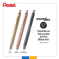 [METALLIC] Pentel EnerGel Alloy Gel Pen - 0.7 mm - Black Ink