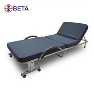 Tempat Tidur Besi Lipat Folding Bed BETA TSP - 40 Navy Bisa Senderan Kepala Kuat Minimalis Modern