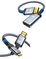 Highwings 4K DisplayPort to HDMI Adapter & 4K Mini HDM to HDMI 2.0 Cable 10FT