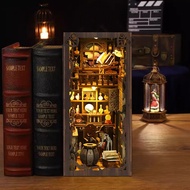 Magic Style Dollhouse Miniatures Wooden Puzzle Nook Book with LED Light Building Model Toys Book Noo