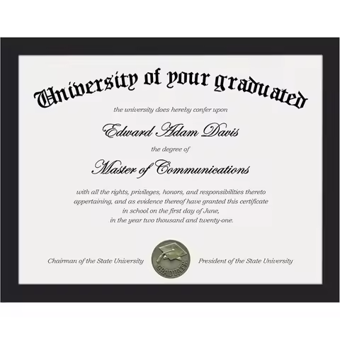 8.5 x 11 Certificate Frame with Clear Plexiglass, Wall and Tabletop Display for Diplomas Degrees Doc