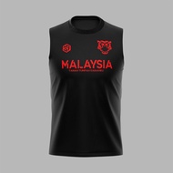 [READY STOCK] Malaysia ''Harimau Malaya" Jersey Black/Red - SLEEVELESS