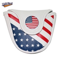 WBStar Magnetic Golf Club Headcover Blade USA Flag Head Cover Protector