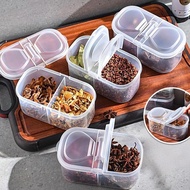 LIVIA Food Storage 2-Section Food Storage Box / Lunch Box with Dividers Lunch Box Refrigerator Food 