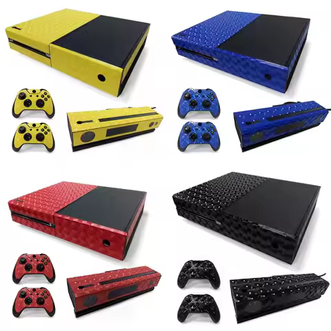 Decal Skin Sticker for Microsoft XBOX One Kinect and Console and 2 Controllers 3D skin stickers