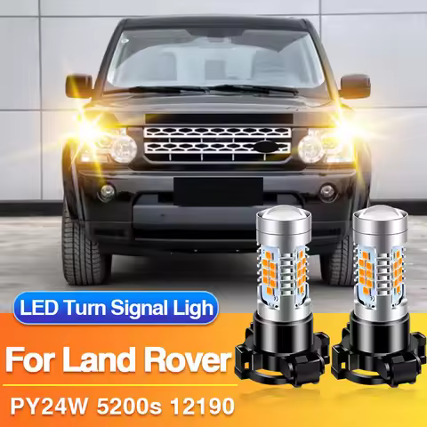 2×PY24W LED Front Turn Signal Light PY24WSV for Land Rover Discovery 4 LR4/Range Rover Sport, Indica