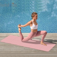 Foldable Yoga Mat 4mm Thick Workout Mat Double Sided Non-slip for Travel Picnics [luckylolita.sg]