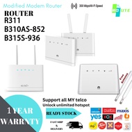 Modified Unlimited Hotspot Huawei B310AS-852/B315S-936/R311/B315s-22/B315s-607 Household Portable Modem 4G Router LTE