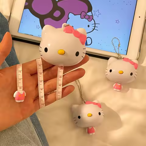 Kawaii Hello Kitty Cartoon Anime Tape Measure Multi functional Soft Measure Hello Kitty Learning Too