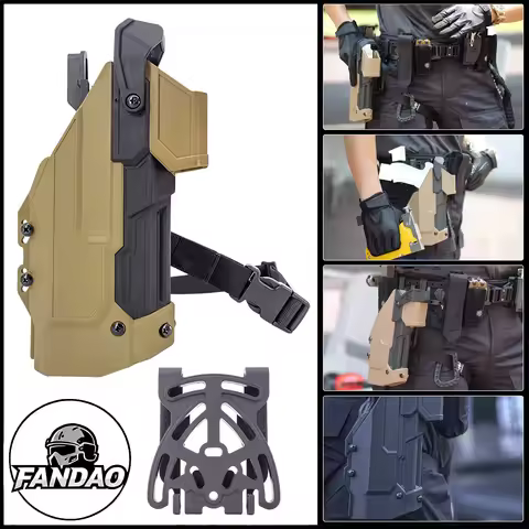 Universal Modular Tactical Quick Draw Holster for 92/92G Glock17 19 OWB Compatible with Lights Red D