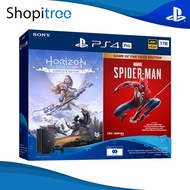 PS4 Pro 1TB Console with 2 Controllers + Marvel's Spider-Man GOTY + Horizon Zero Dawn Bundle +1 Year Local Sony Warranty