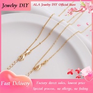 ❤️Jewelry DIY Accessories❤️Color Retention JF14K Steel Seal Gold-Plated Finished Necklace Flat O Spa