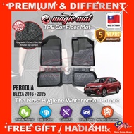 PERODUA BEZZA MAGIC MAT 5D TPE Carpet Car Mat Alas Kaki Karpet Kereta (5-Yrs Warranty)