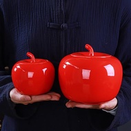 陶瓷大號茶葉罐密封罐普洱罐創意蘋果糖盒便攜家用紅綠茶罐禮盒