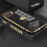 Casing Plating OPPO CPH2121 CPH2123 CPH2119 SPH2209 CPH2125  Case Fashion Maple Leaf Pattern Cover S