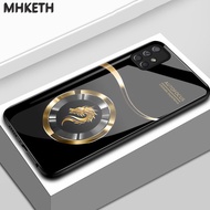 Case For Samsung A71 4G A71 5G A91 Adjustable Dragon Pattern Glass Phone