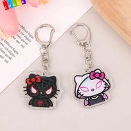 CHAAKIG Keychain, Sanrio Acrylic Keyring,  Kawaii Hello Kitty Spiderman Anime Pendant School Bag Pen Bag