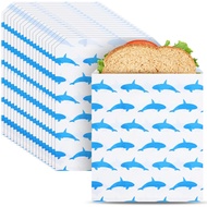 Shindel 100PCS Wax Paper Sandwich Bags, Glassine Paper Food Bags Snack Bags for Bakery Cookies Candy