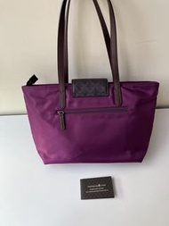 99.99%新Authentic Patrick Cox 正品紫色單肩包手袋連原裝不織布袋真皮肩帶