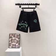 4WW1 Gothic cross style Sanskrit Patch Embroidery Casual Shorts Couple style