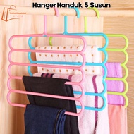 GANTUNGAN SB168 5-Tier Towel Hanger, Hijab Hanger, Clothes Hanger, 5-Tier Multipurpose Hanger