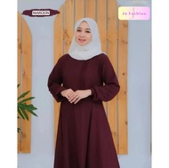 Gamis wanita crinkle airflow terbaru viral tiktok lebaran baju cewek mewah S-XXL gamis korea style r
