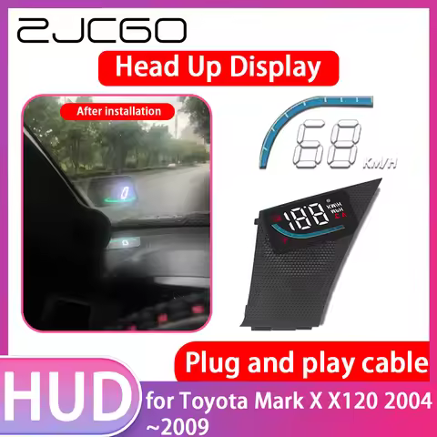 Car Special Hidden HUD Head Up Display Speedometer Speed Projector Alarm for Toyota Mark X X120 2004