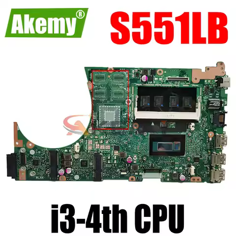 For ASUS K551L K551LB K551LN S551L S551LB R553L Mainboard S551LA i3 i5 i7-4th Gen CPU 4GB-RAM VivoBo