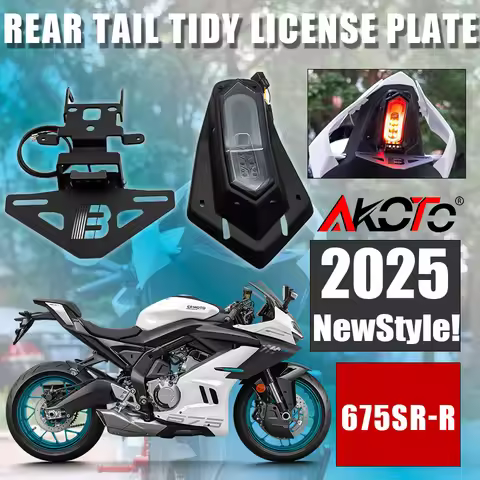 NEW Tail Light Motorcycles Tail Tidy License Plate Holder Turn Signal Lights For CFMOTO 675SR-R 675S
