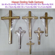 Plain wooden wall cross decoration hanging accessories Christian spiritual church decoration