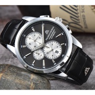 MAURICE LACROIX Watch Ben Tao Series Three-eye Chronograph Fashion Casual  Luxury Leather Men’s Watch  Relogios Masculinos