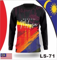 Jersey Malaysia Sport T-shirt Baju Jersey Dewasa Lengan Panjang #LS-71