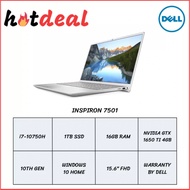 Dell INSPIRON 7501 - i7,16g, 1tb SSD, Nvidia 1650 TI 4GB, FHD